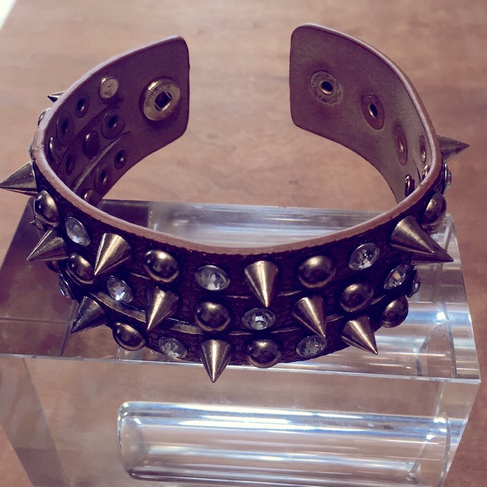 crystal studded wrap bracelet